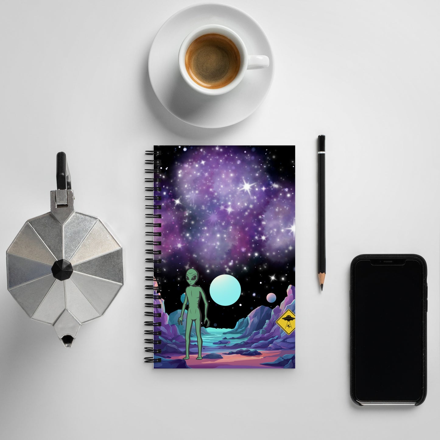 Moonwalking Spiral notebook