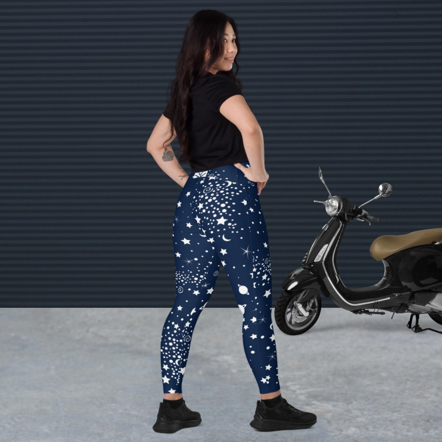 Cosmic Stars  Leggings with pockets