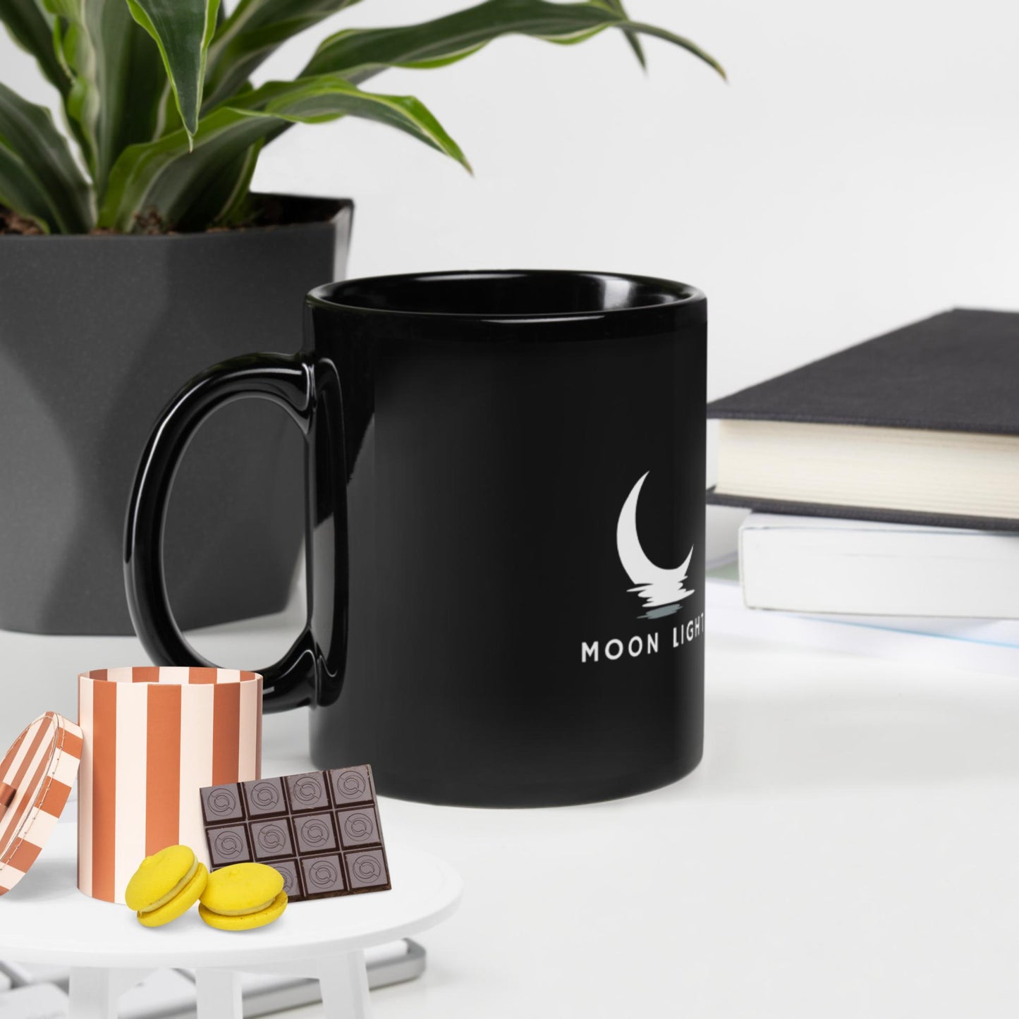 Moon Light Black Glossy Mug