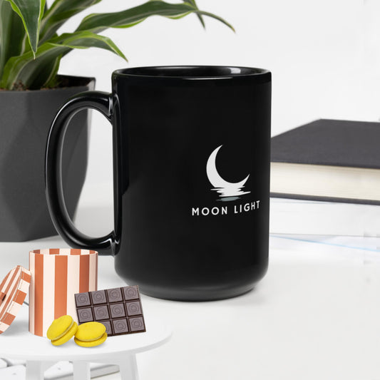 Moon Light Black Glossy Mug