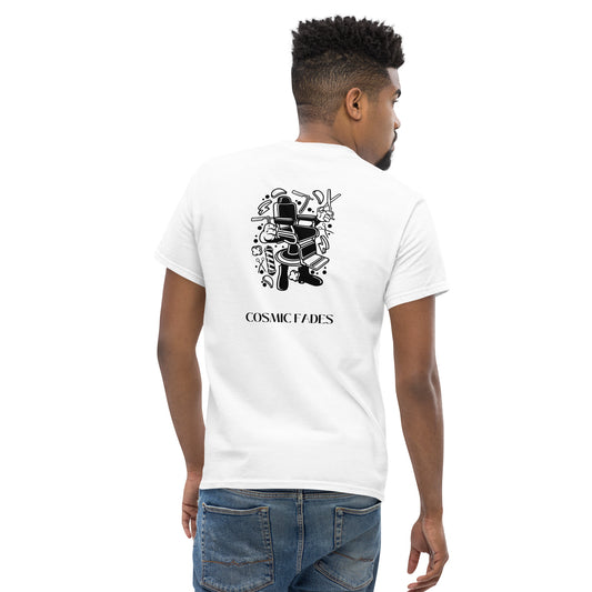 Cosmic Barber Chair White Tee