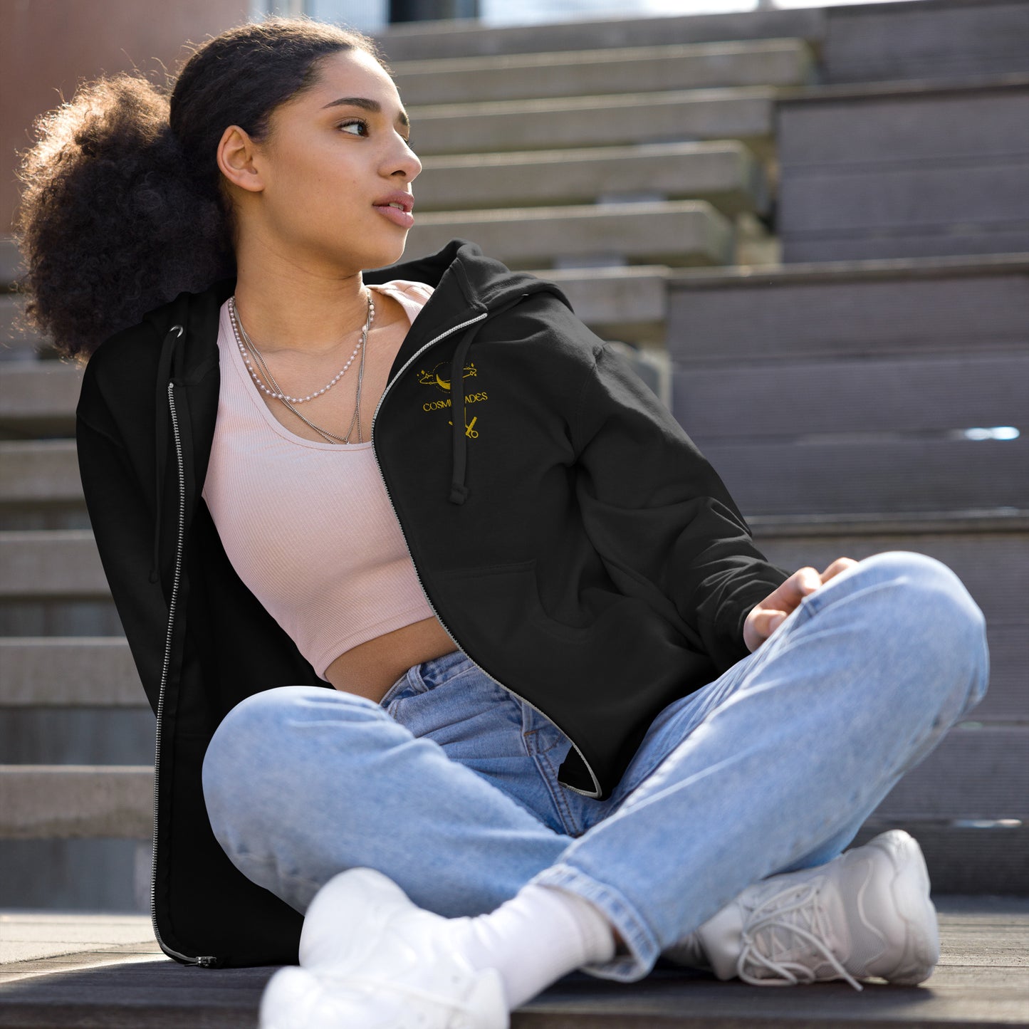 Cosmic Fades Unisex fleece zip up hoodie
