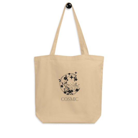 Cosmic Crystal Moon Eco Tote Bag