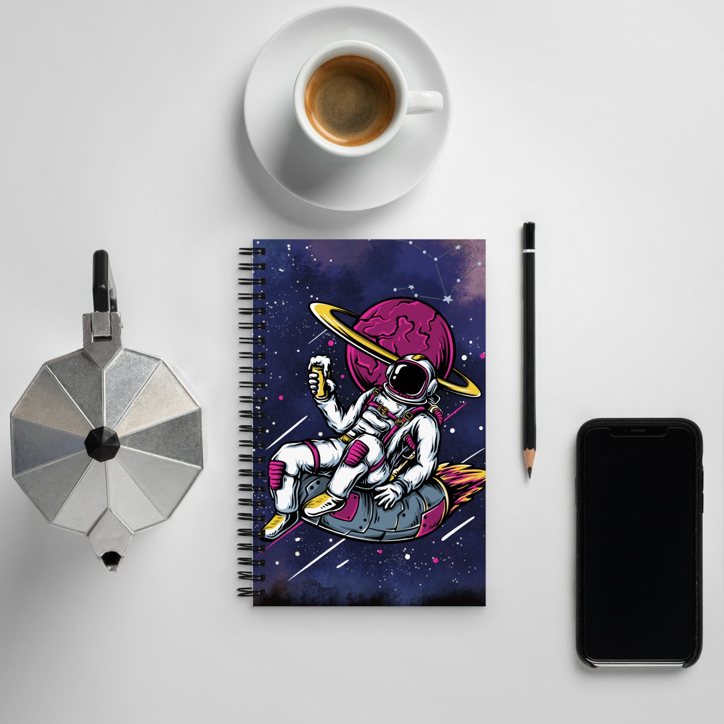 Relaxing In Space Spiral Notebook