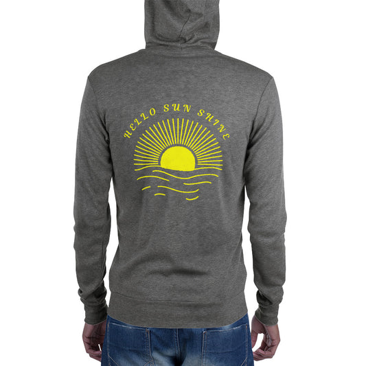 Hello Sunshine Unisex zip hoodie