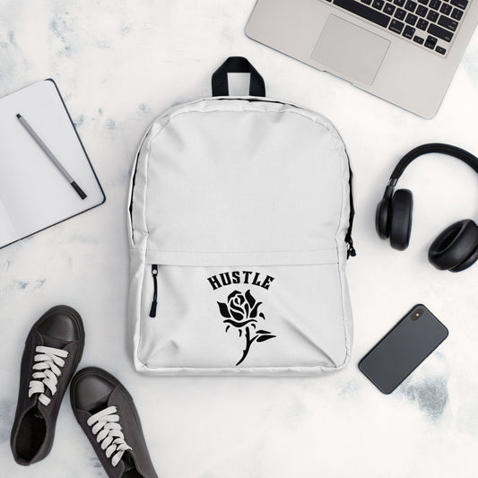 Hustle Rose White Backpack